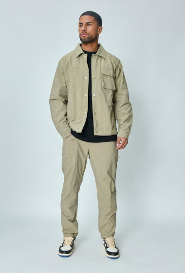 THE BALLUCHI CARGO PAK - KHAKI - MET RITSSLUITING EN ZAKKEN OP BROEK EN VEST